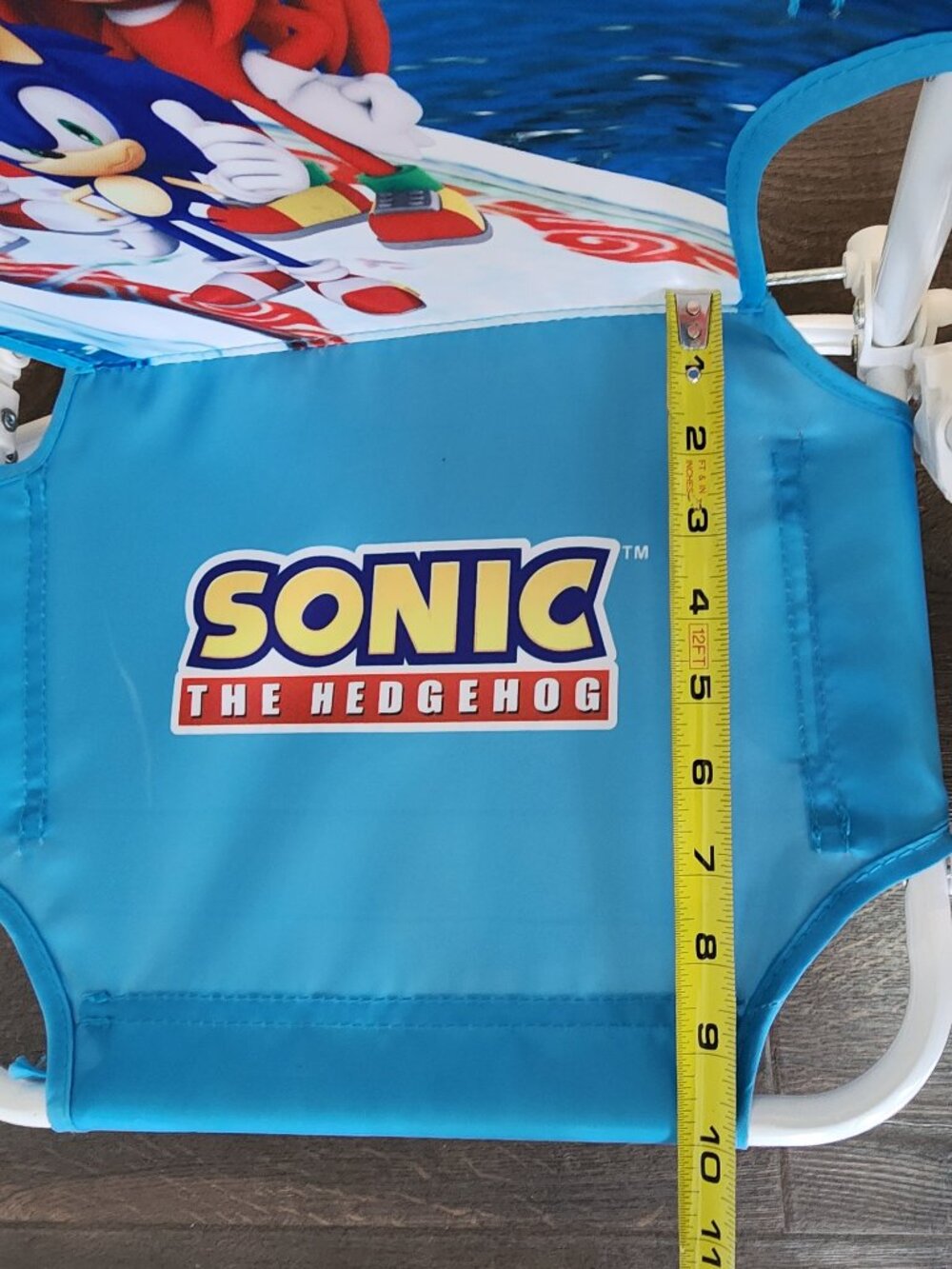 Sonic the Hedgehog Kids Folding Beach Chair w/ Umbrella - Picture 10 of 16